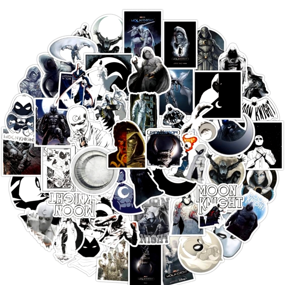 Moon Night Vinyl Stickers 25 pack